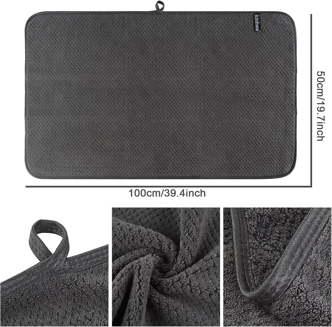 KinHwa 2er Pack Handtuch Haare, Mikrofaser Handtuch Haare, Flauschige Mikrofaser Handtücher, Microfa