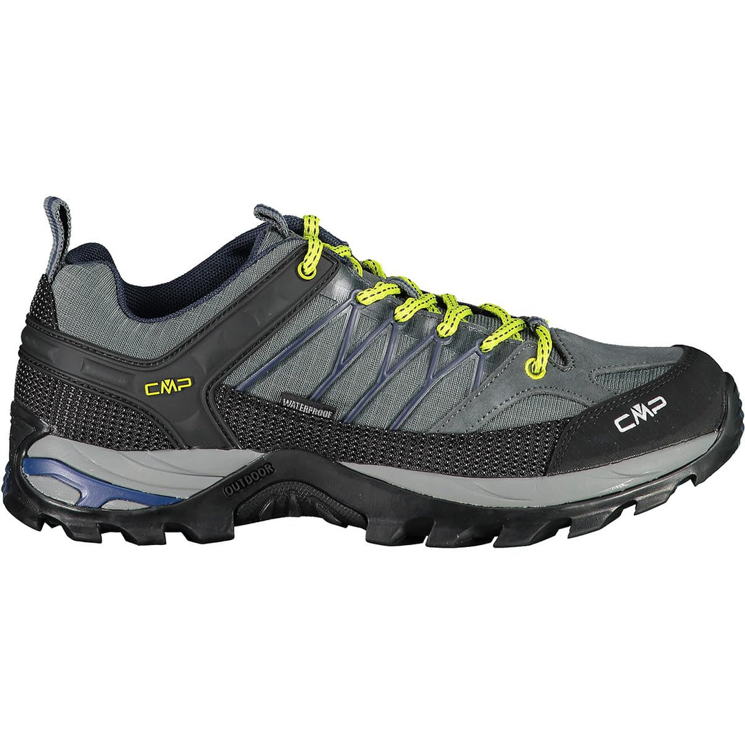 CMP Herren Rigel Low Shoe Wp Trekking-& Wanderhalbschuhe 46 EU Grey B Blue, 46 EU Grey B Blue