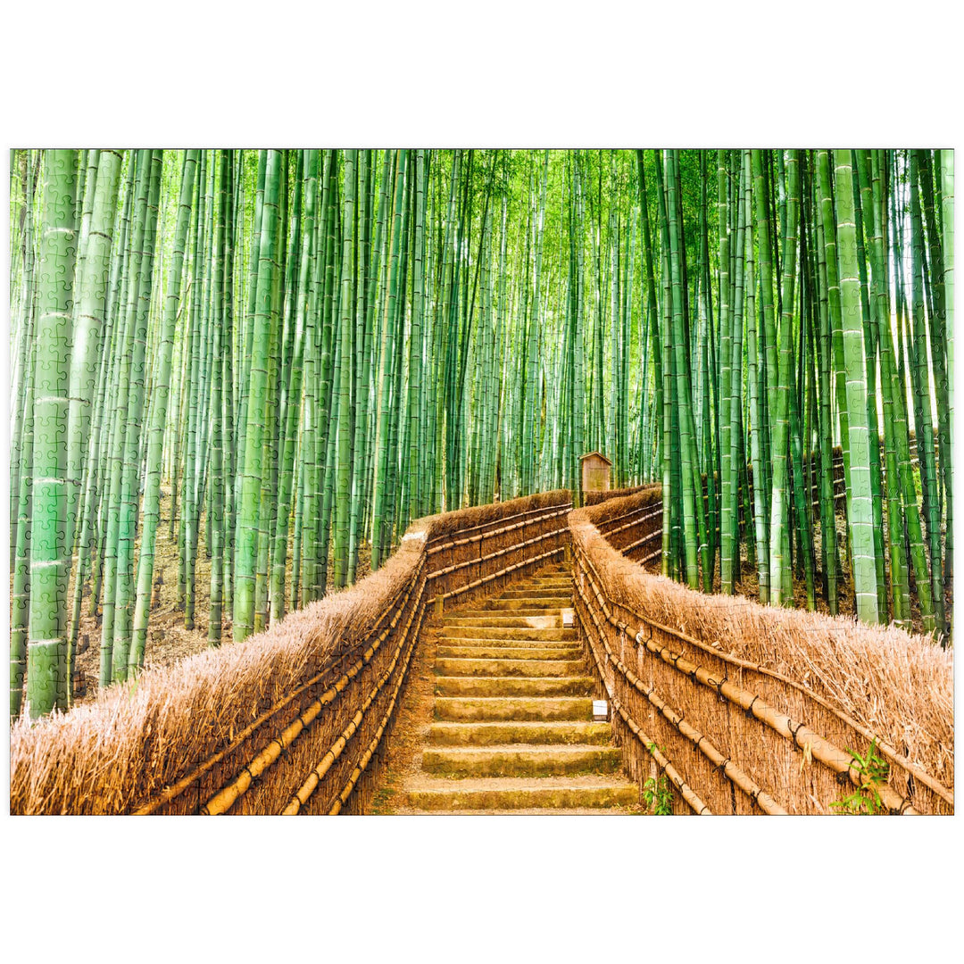 Kyoto, Japan im Bambuswald - Premium 1000 Teile Puzzle - MyPuzzle Sonderkollektion von Puzzle Galaxy