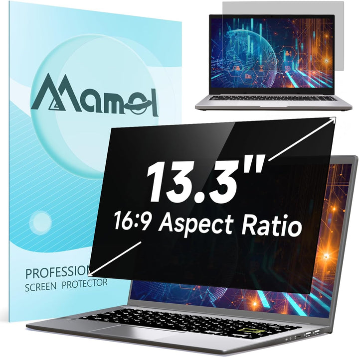 Mamol Sichtschutz 13.3 Zoll Blickschutzfilter für 16:9 Laptop, Blickschutzfolie Laptop Screen Filter