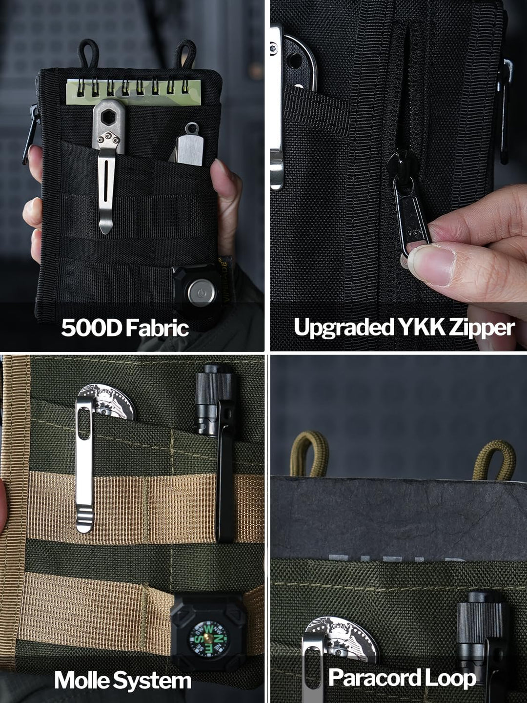 VIPERADE VE18N EDC Tasche Werkzeug Organizer, Multifunktionale Kleine Werkzeugtasche Mit 6 Taschen f