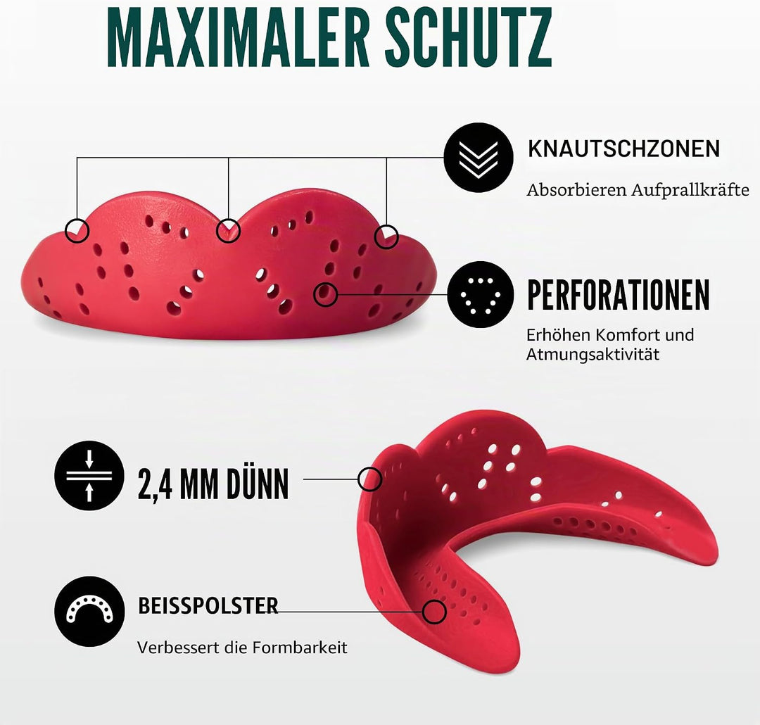 SISU Erwachsene Nextgen Max Zahnschutz Einheitsgrösse Rot (Intense Red), Einheitsgrösse Rot (Intense