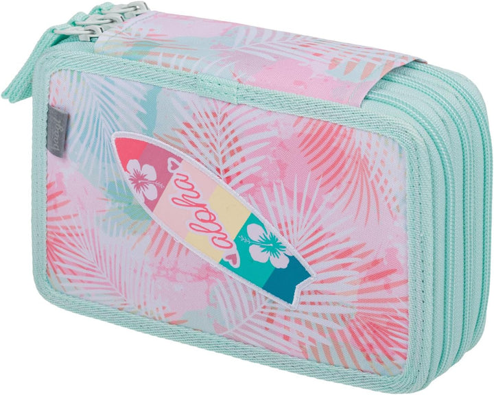 Baagl 3 Fach Federmäppchen Mädchen, Schulmäppchen für Schreibwaren, Schulsachen Federtasche, Federma