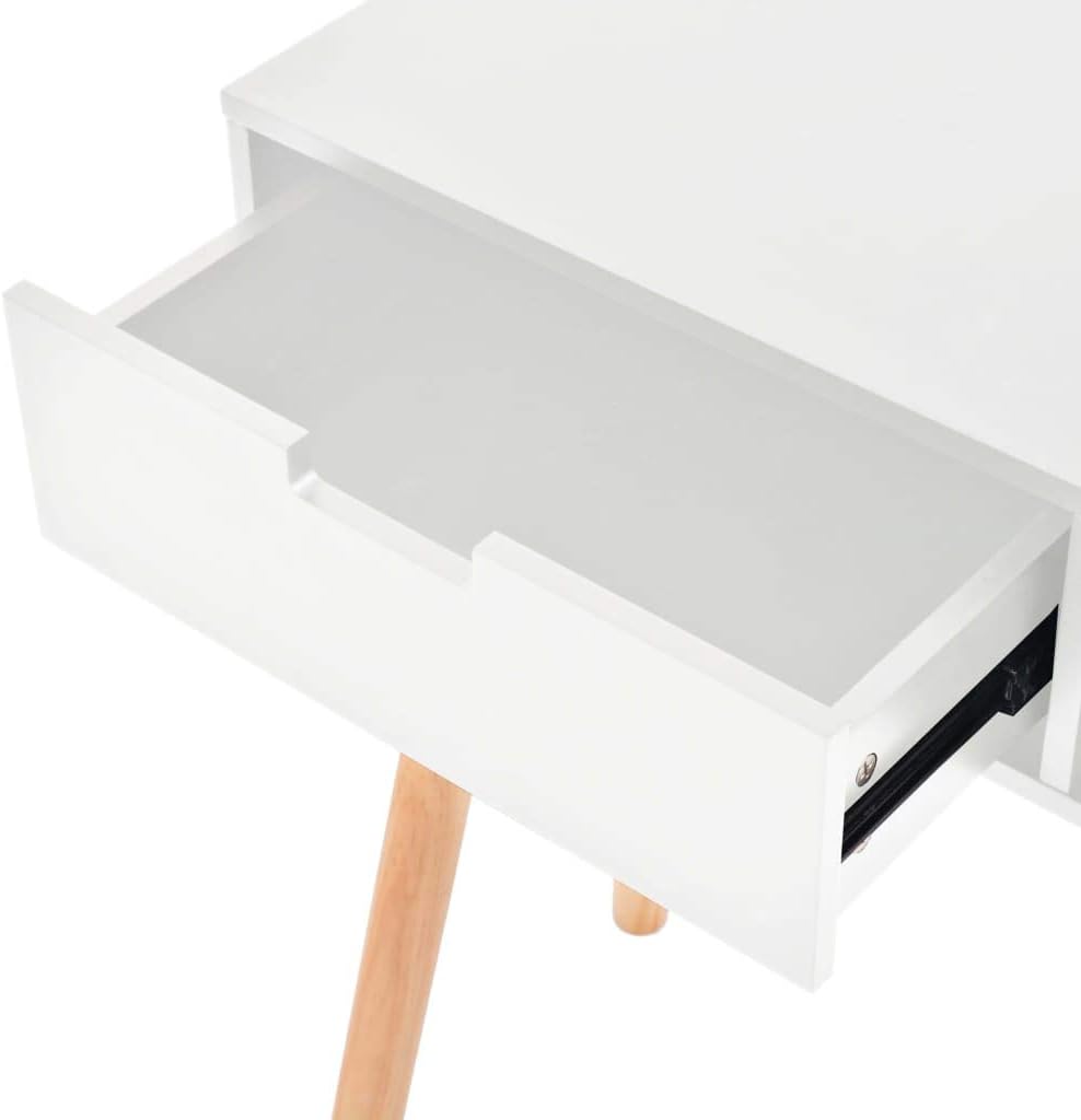 vidaXL Pinienholz Massiv Konsolentisch Tisch Schreibtisch Konsole Ablagetisch Weiss, Wei&#xDF;