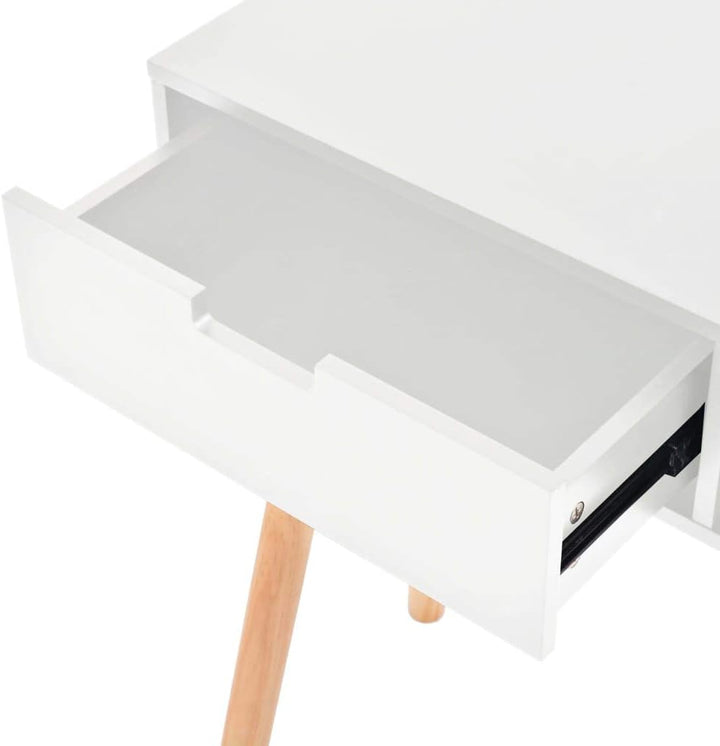 vidaXL Pinienholz Massiv Konsolentisch Tisch Schreibtisch Konsole Ablagetisch Weiss, Wei&#xDF;