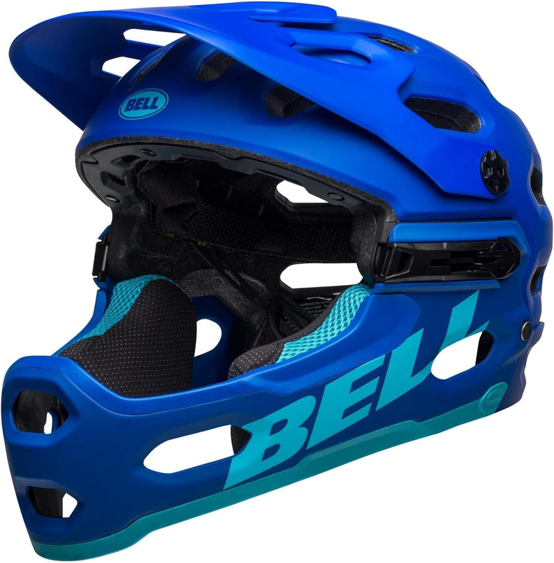 BELL Super 3R MIPS MTB Fahrrad Helm blau 2021 L (58-62 cm), L (58-62 cm)