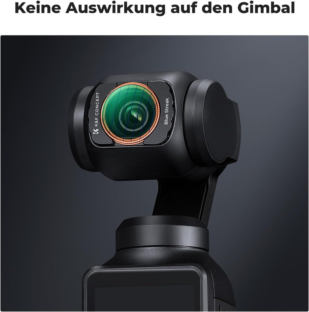 K&F Concept OSMO Pocket 3 Blue Streak Filter Magnetisch Kompatibel mit DJI OSMO Pocket 3 (Aluminiumr