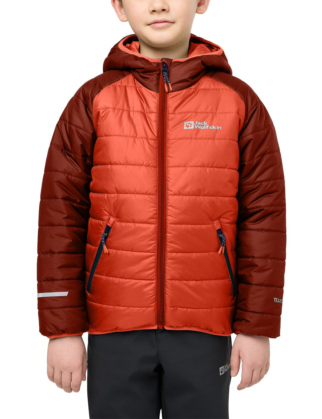 Jack Wolfskin Unisex Kinder Zenon Jacket K Jacket 116 coral orange, 116 coral orange