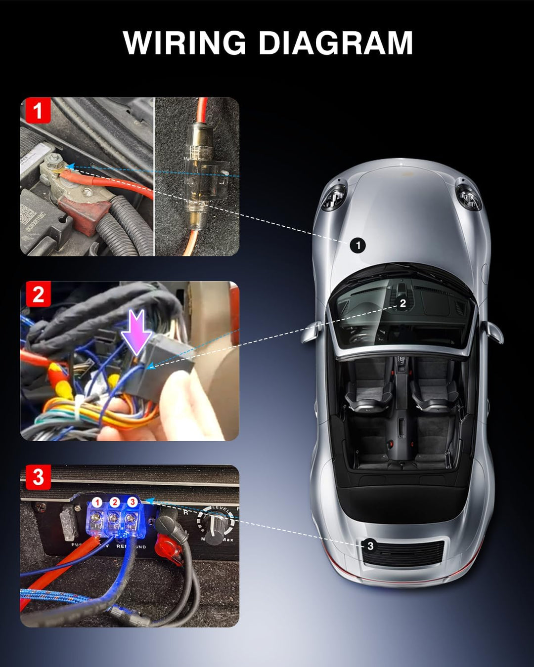 Kofferraum-Subwoofergehäuse mit Integriertem Verstärker, leistungsstarker Gehäuse Subwoofer mit 3800