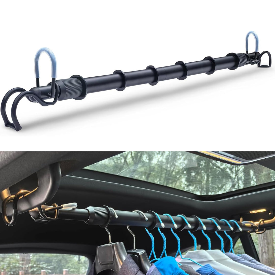 Strapazierfähiger Auto-Kleiderbügel, ausziehbar, 76,2-168,9 cm, Reise-Trocknungsstange für SUV, LKW,