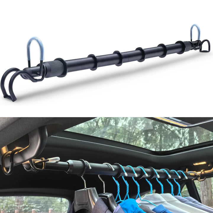 Strapazierfähiger Auto-Kleiderbügel, ausziehbar, 76,2-168,9 cm, Reise-Trocknungsstange für SUV, LKW,