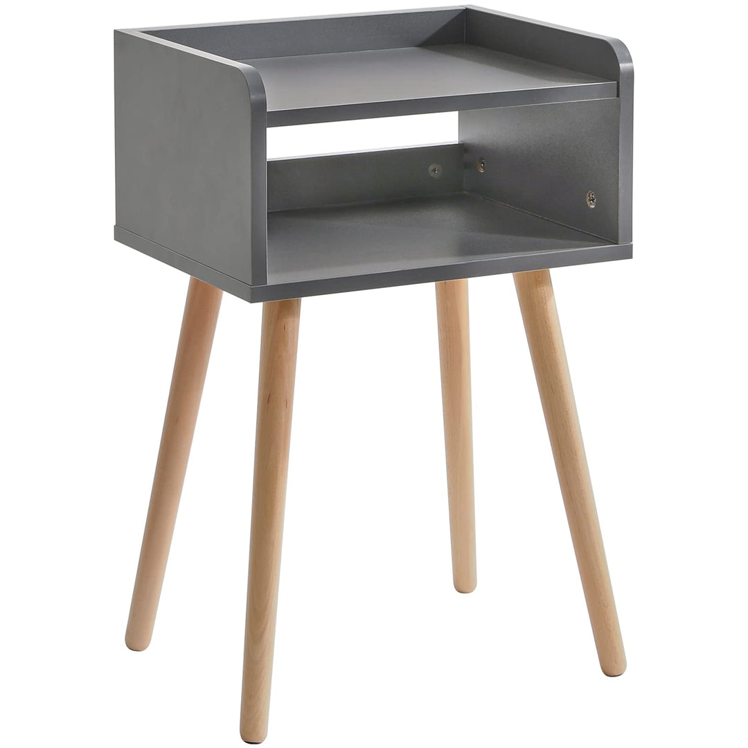 IBUYKE Nachttisch, Schlichter Nachtschrank, Keine Schublade Nachtkommode, Massiv Holz skandinavische