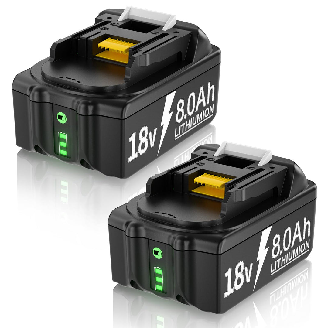 2X Akku Für 18V 8,0Ah Li-ion Ersatzakku für Akku 18V BL1860 BL1850B BL1850 BL1830 BL1860B BL1845 BL1
