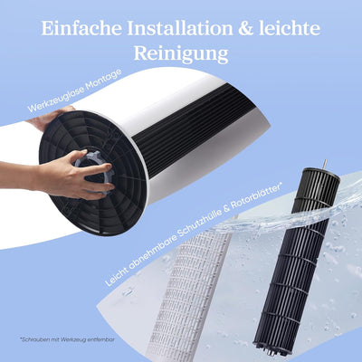 Levoit 20 dB sehr leiser Turmventilator mit Fernbedienung, 7,9 m/s Ventilator mit Kühlung, 90° oszil