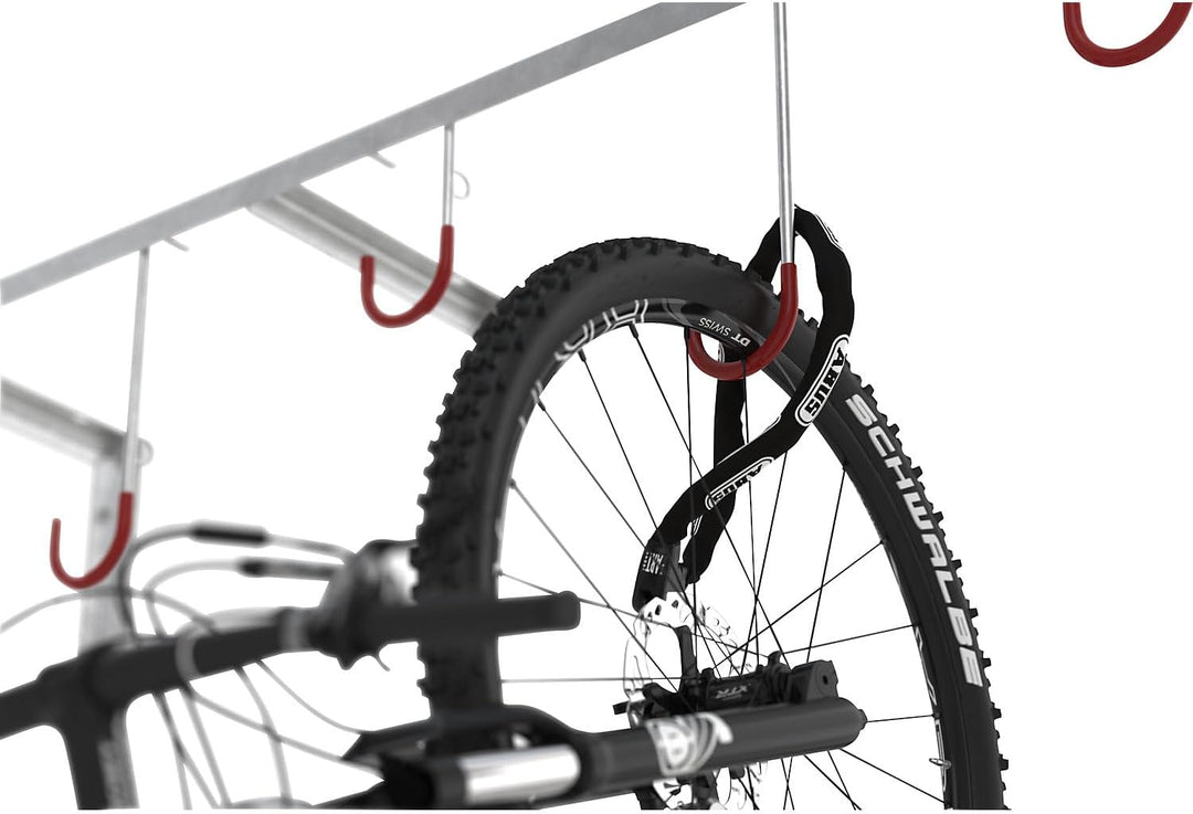 Fahrradständer - Reihen-Hängeparker Modell 3874 mit 4 Einstellplätzen - Wandmontage