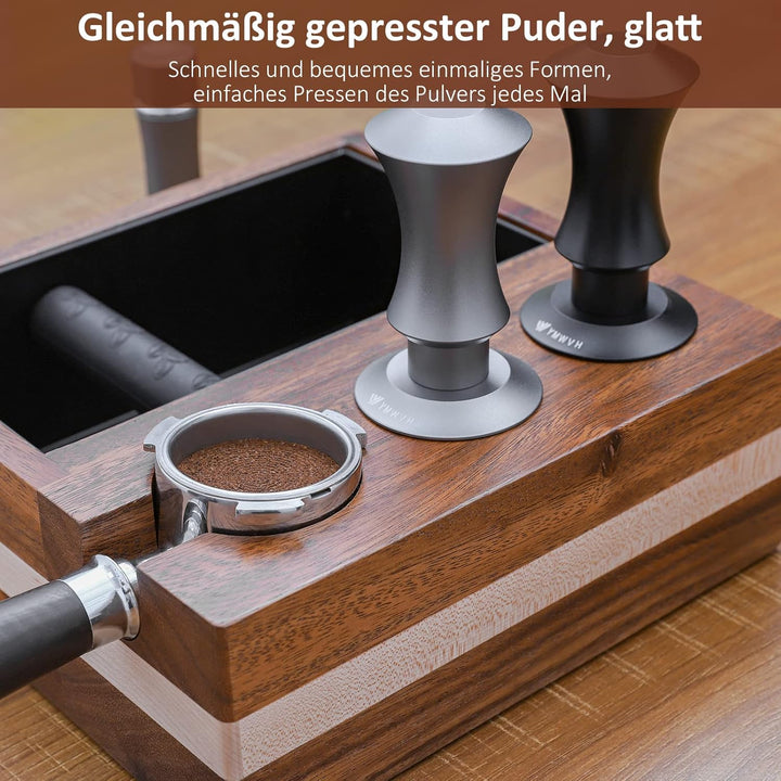 YMWVH Kaffee Tamper 58mm, Edelstahl Espresso Tamper mit 30lbs Anpressdruck, 304 Edelstahl Base Kaffe