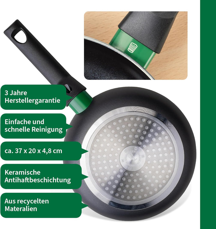FACKELMANN Chefkoch Aluminium-Pfanne Ø20 cm Bielefeld mit Keramik-Antihaft-Beschichtung – Bratpfanne