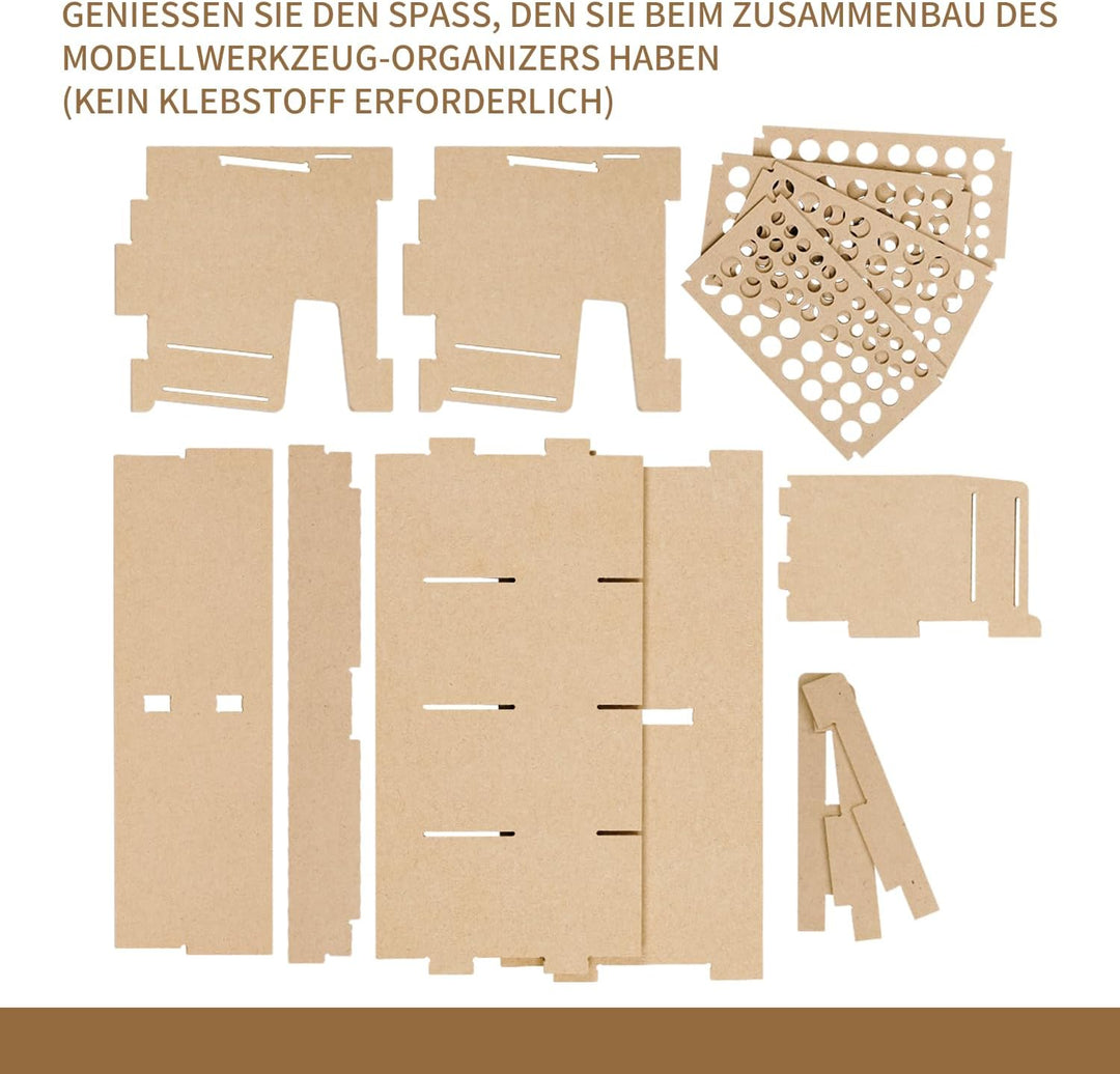 Bucasso Hölzern Künstler Farb und Pinselregal, MDF-Material Professionelle Modell Farbregal Aufbewah