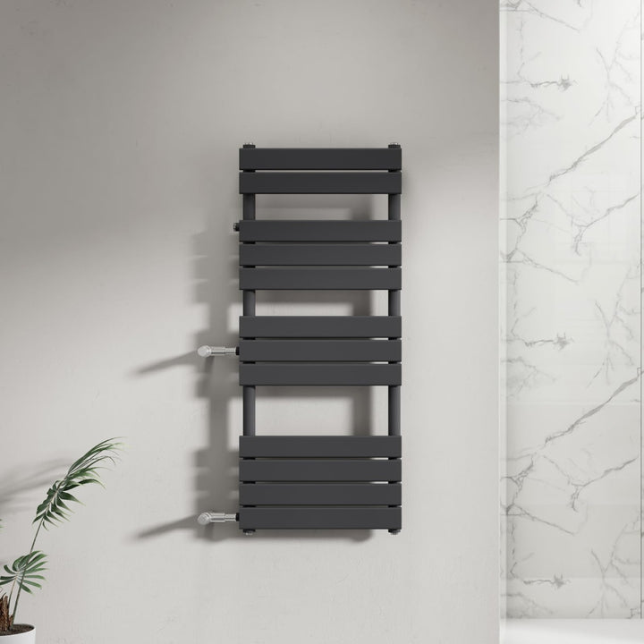 WITEN&NOCK Designheizkörper Badheizkörper 1200x 500 mm Anthrazit Handtuchheizung Handtuchtrockner Se