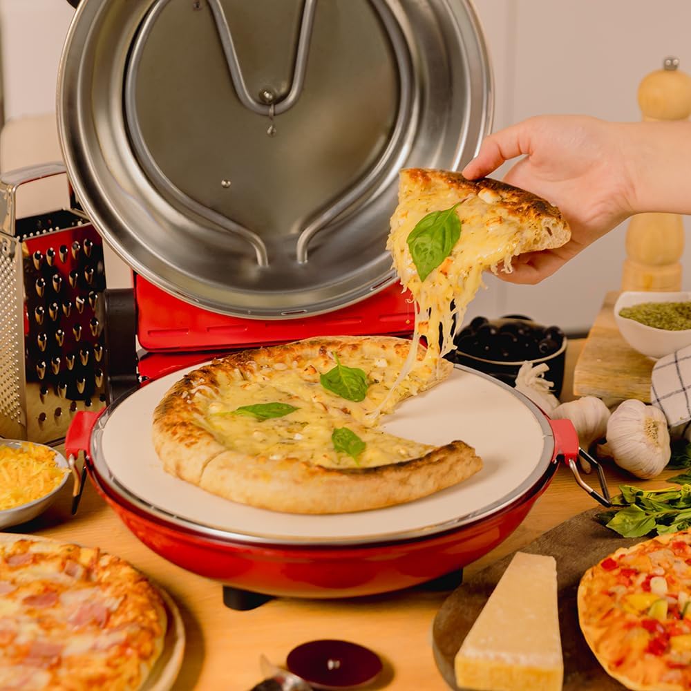 Cecotec Elektrischer Grillofen für Pizza Fun Pizza&Co Mamma Mia, 1200 W, 15-Minuten-Timer, Maximalte