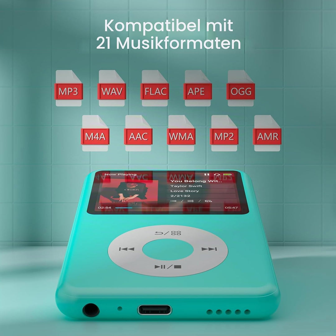 Innioasis Y1 64GB MP3 Player - Zeitlose Klasse: Touch Wheel-Steuerung, Bluetooth, Video-Player, Hörb