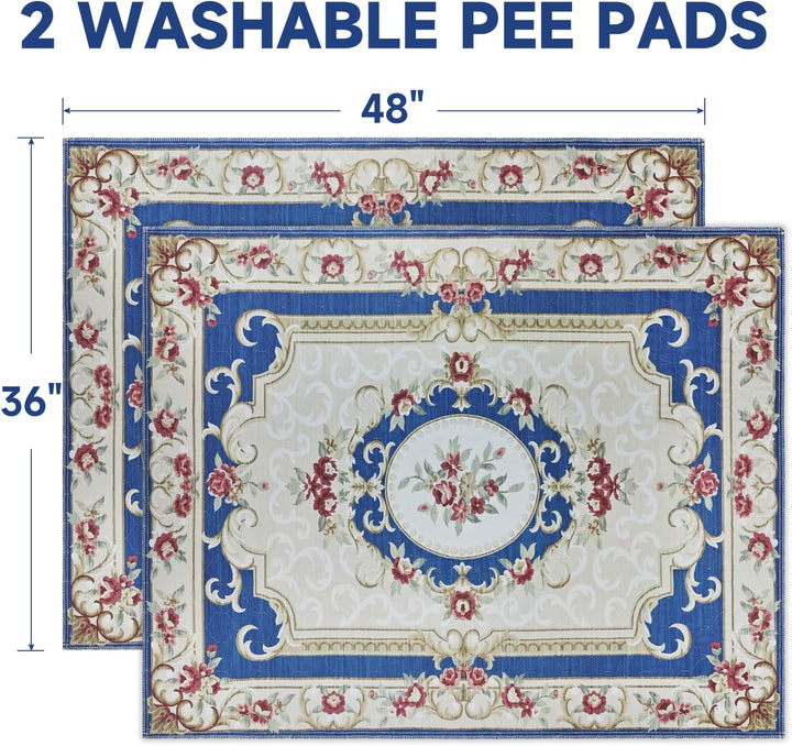 Waschbare Pinkelpads für Hunde,2 Stück,super saugfähig,wiederverwendbar,Welpenunterlagen 122x92cm,sc