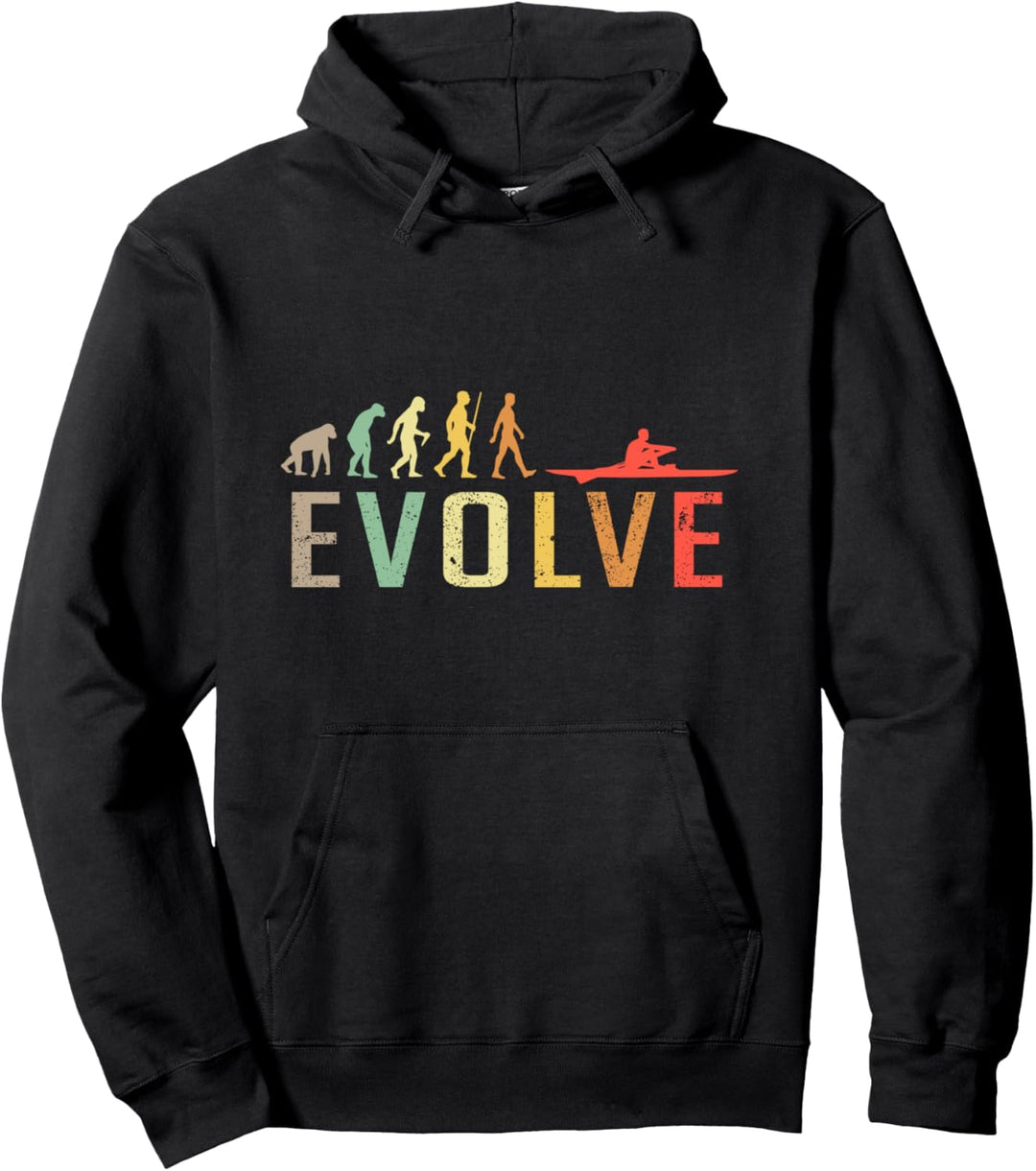 Rowing Evolution Vintage Funny Design Pullover Hoodie