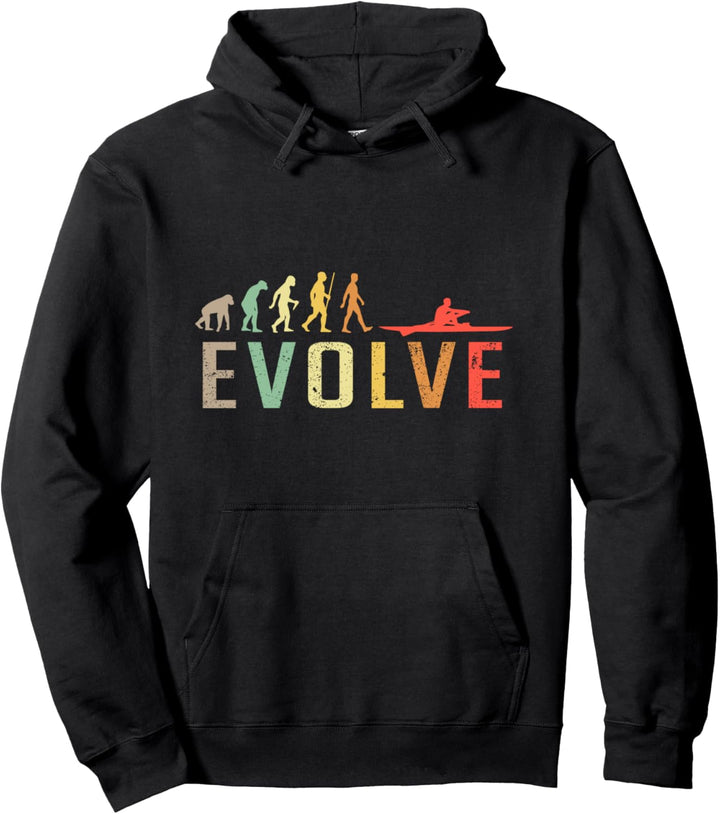 Rowing Evolution Vintage Funny Design Pullover Hoodie