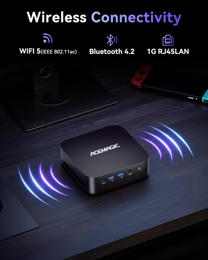 ACEMAGICIAN K1 Mini PC, AMD Ryzen Embedded R2544 (Bis zu 3,7 GHz) Шin11 Pro,16GB DDR4 512G SSD Micro