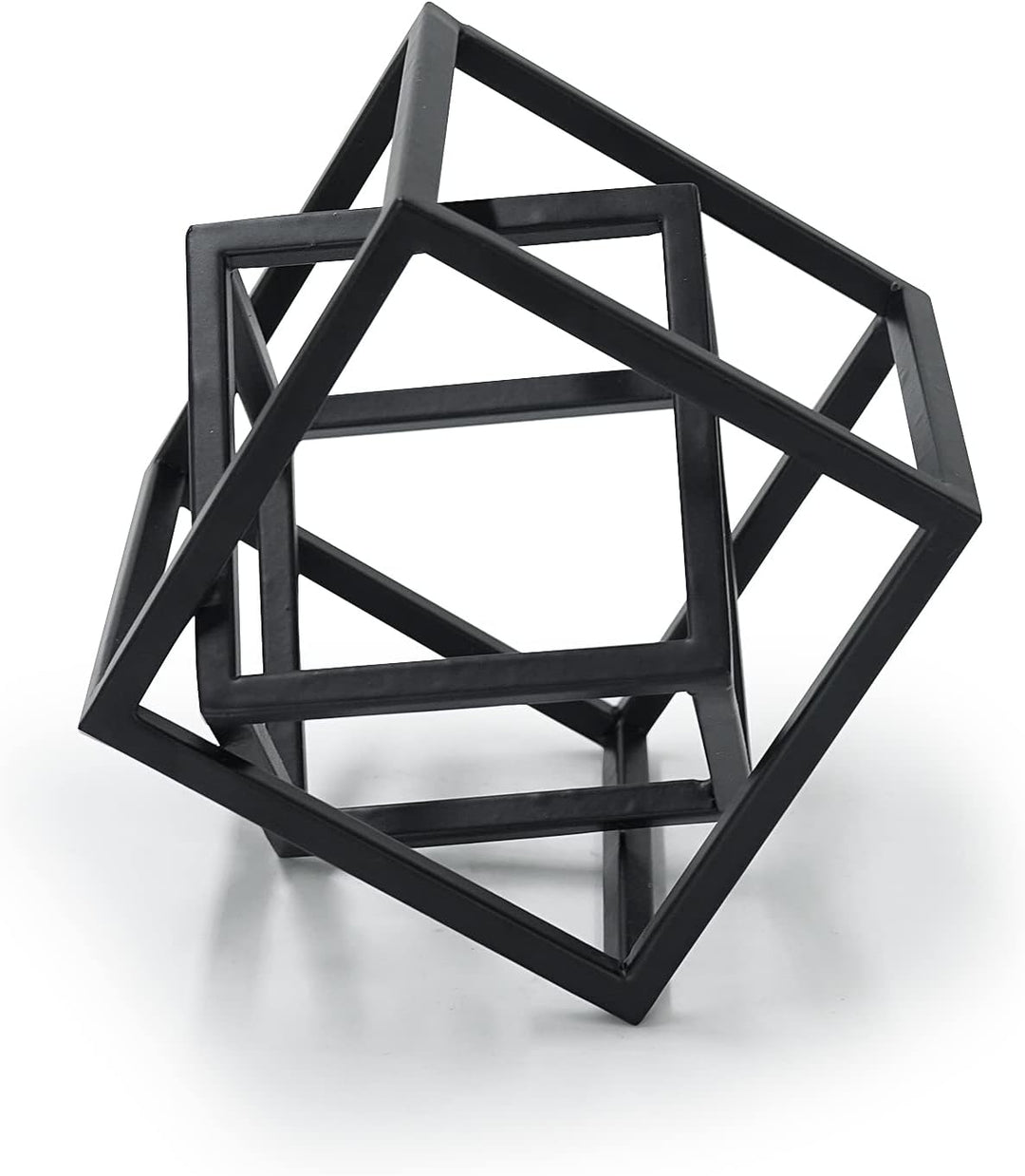 Aoneky Würfel Geometrische Eiserne Statue - Moderner Skulptur für Schlafzimmer, Salon,Haus, Bücherre