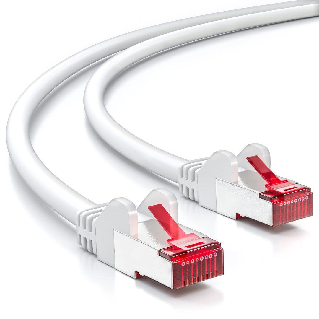 deleyCON 50m CAT6 Patchkabel S/FTP PIMF Schirmung CAT-6 RJ45 LAN DSL Netzwerkkabel Ethernetkabel Swi