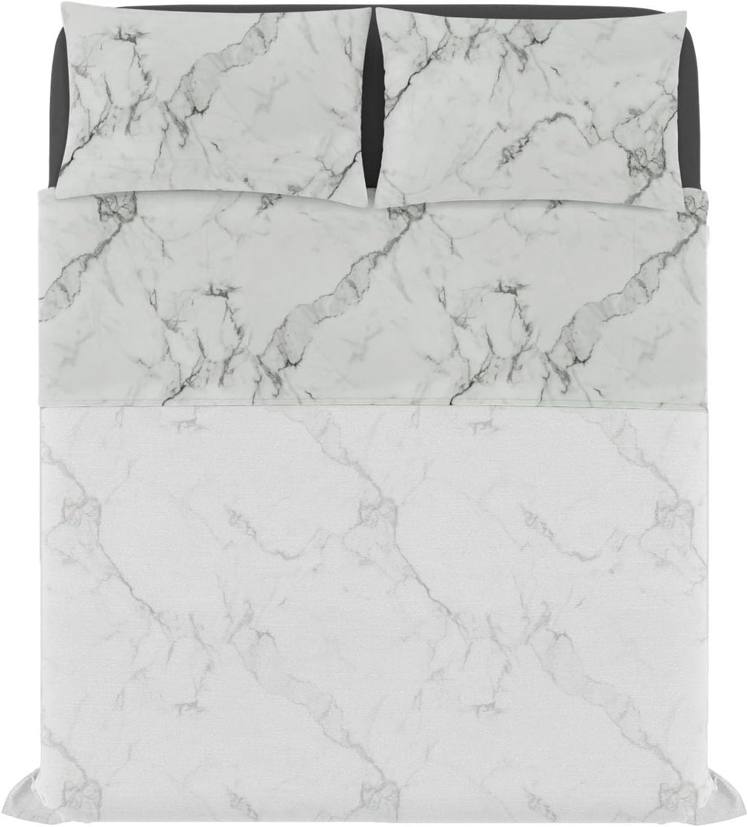 Italian Bed Linen Fashion Bettwäsche-Set Microfaser, Made in Italy, Marble, Doppelbett Doppelbett Ma