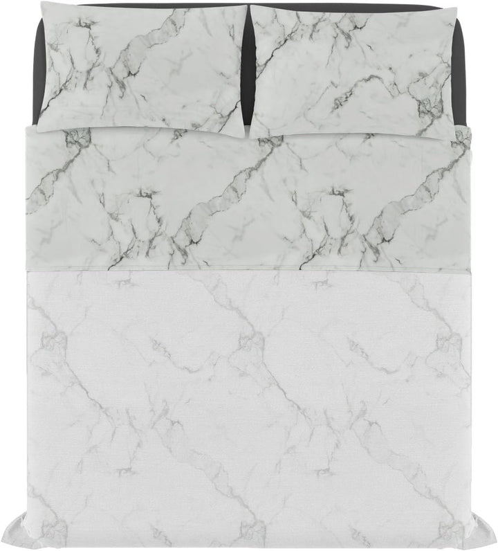Italian Bed Linen Fashion Bettwäsche-Set Microfaser, Made in Italy, Marble, Doppelbett Doppelbett Ma