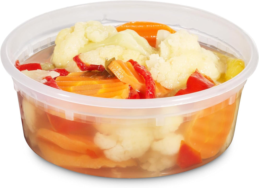 JoyServe Deli-Lebensmittelbehälter mit Deckel – 8 oz 60 Sets – ideal für Lebensmittel, Snacks, zum M