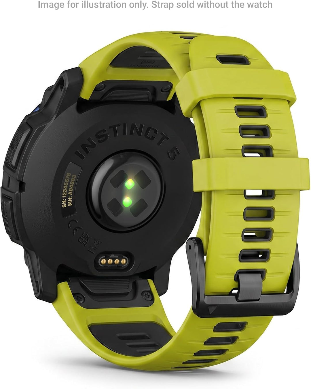 Garmin Unisex – Erwachsene QUICKFIT-Armband, Electric Lime/Graphit, 26mm