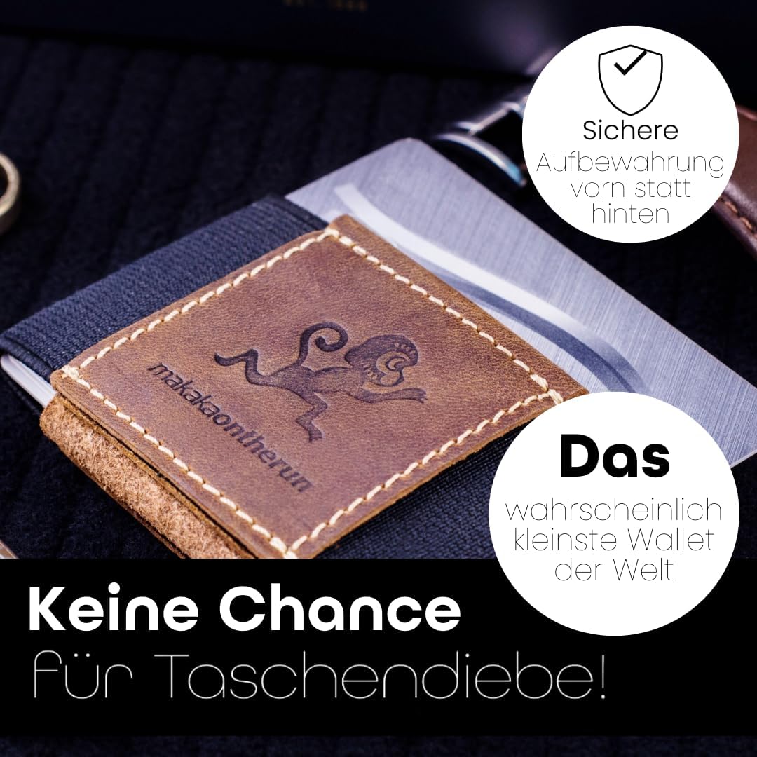 MakakaOnTheRun® Kartenetui Herren Wallet, Kartenhalter, Kreditkartenetui, Slim Wallet Herren Geldbör