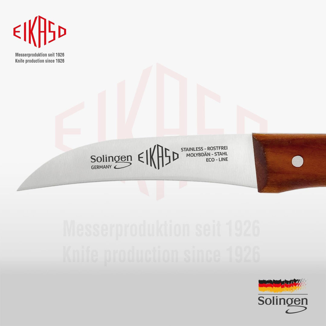 EIKASO Solingen Schälmesser Set 3teilig Profi Küchenmesser Gemüsemesser Obstmesser 6cm Klinge rostfr