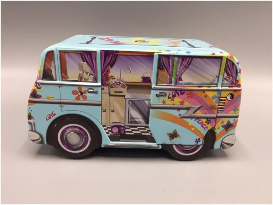 Blechdose Mini Camper Van Hippy 17x9x7 cm Keksdose Deko Box Dose Retro