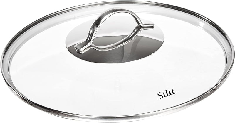 Silit Achat Kochtopf gross 24cm, Glasdeckel, Fleischtopf Induktion 5,6l, Edelstahl teilmattiert, unb