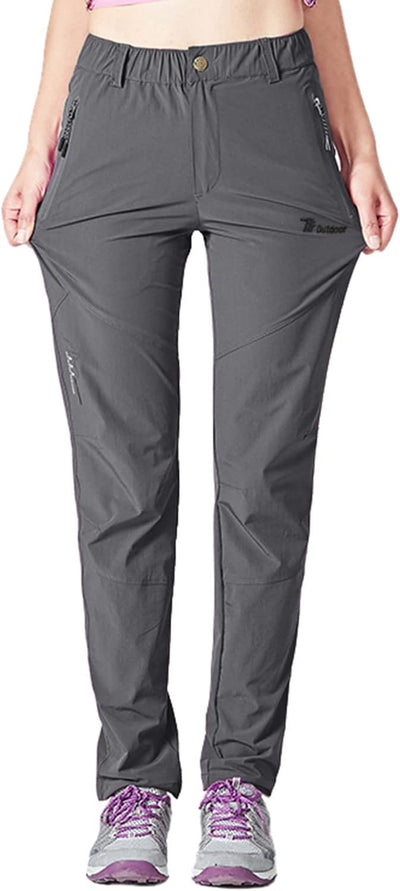 YSENTO Damen Wanderhose Outdoorhose Wasserdicht Schnelltrockend Stretch Trekkinghose Funktionshose m