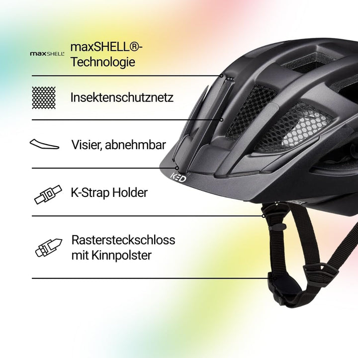 Kailu Kinder Fahrradhelm mit LED-Rücklicht, Reflektor, Flexible Grösseneinstellung Jungen Mädchen bl