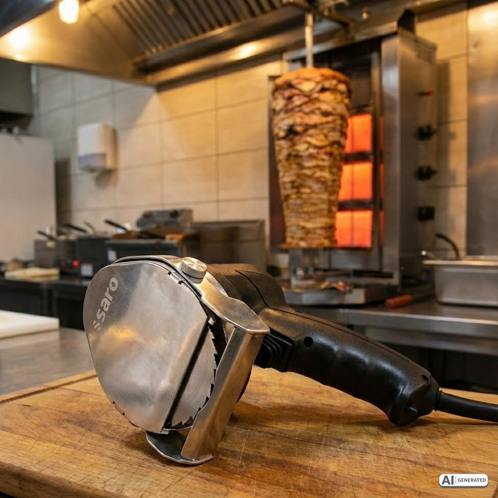 Saro 418-1020 ED 100 elektrisches Profi Schneidemesser für Döner und Gyros,