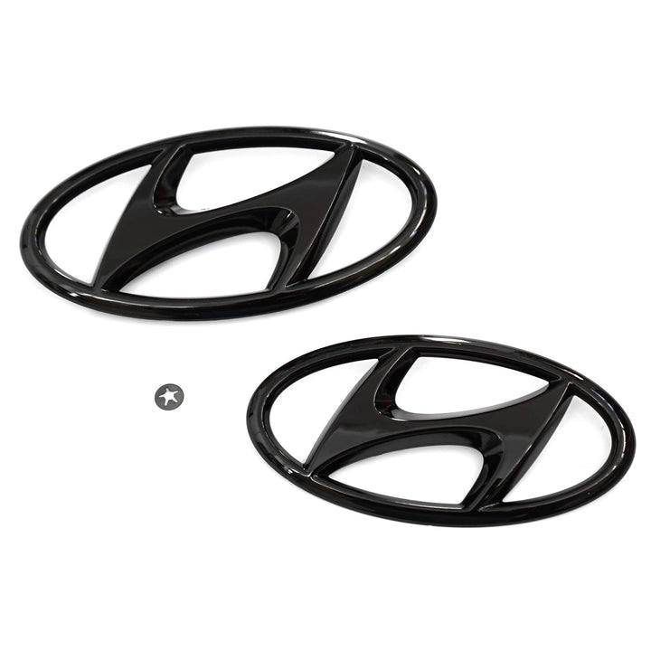 Hyundai 9999Z057166 Logo Emblem Schriftzug schwarz, 2-teilig