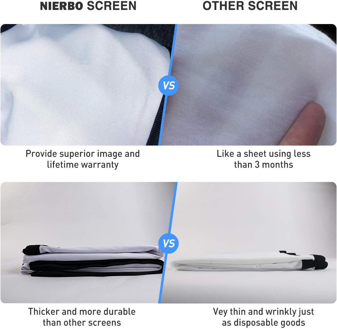 Beamer Leinwand Gross 150 Inch 16:9 Portable Leinwand für Beamer Unterstützung Projektion waschbar P