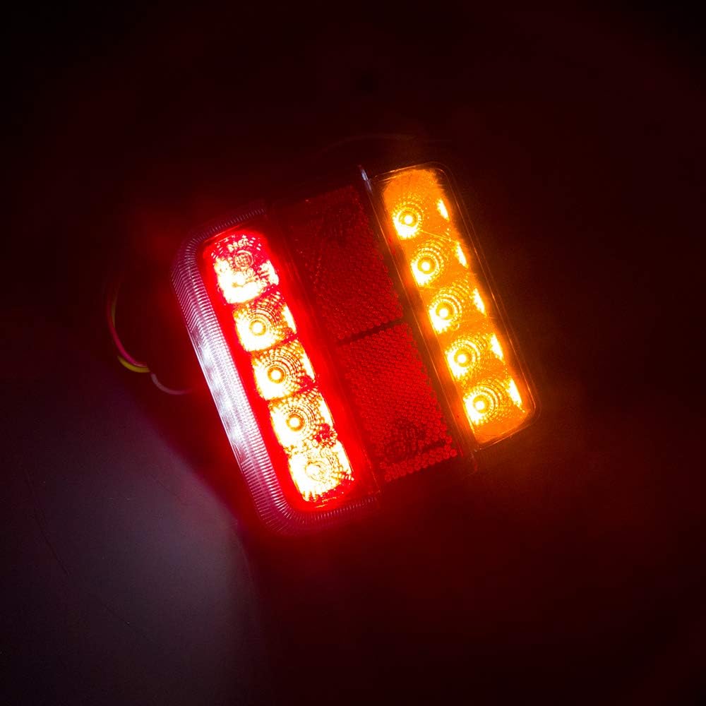 AOHEWEI LED Anhänger Rückleuchten 12V Beleuchtung Bremslichten Lkw Heckleuchte Blinklicht Hinten Was