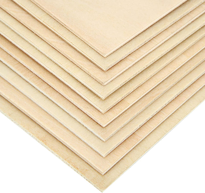 SENENQU 20 Stück Lindenholz 2 mm, Sperrholzplatte Holz Sperrholz 200 x 200 mm x 2 mm, Holzplatten zu