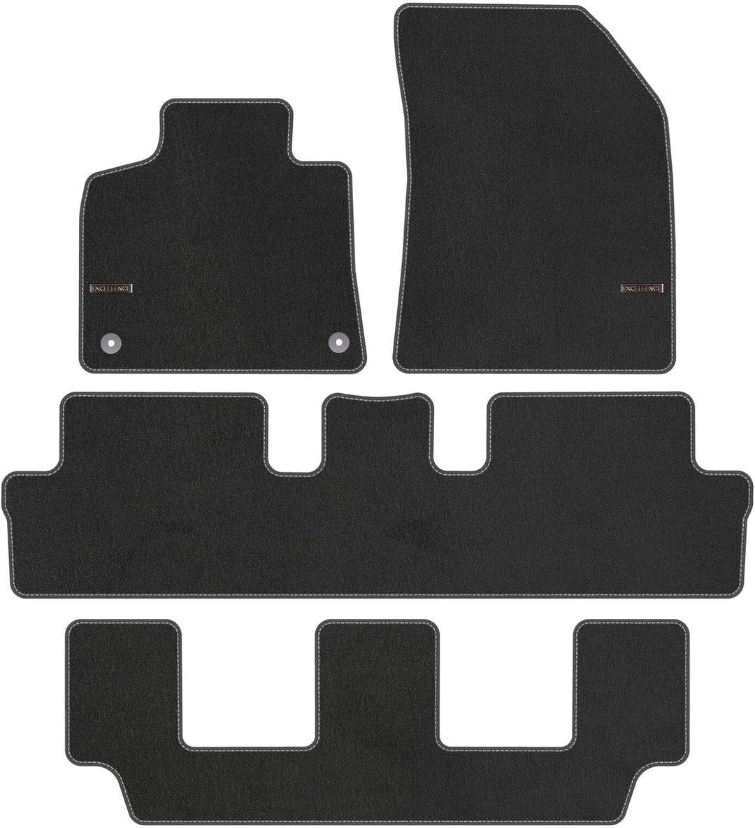 TEXER Textil Fussmatten Passend für Citroen C4 Grand Picasso II Bj. 2013-2018 Excellence