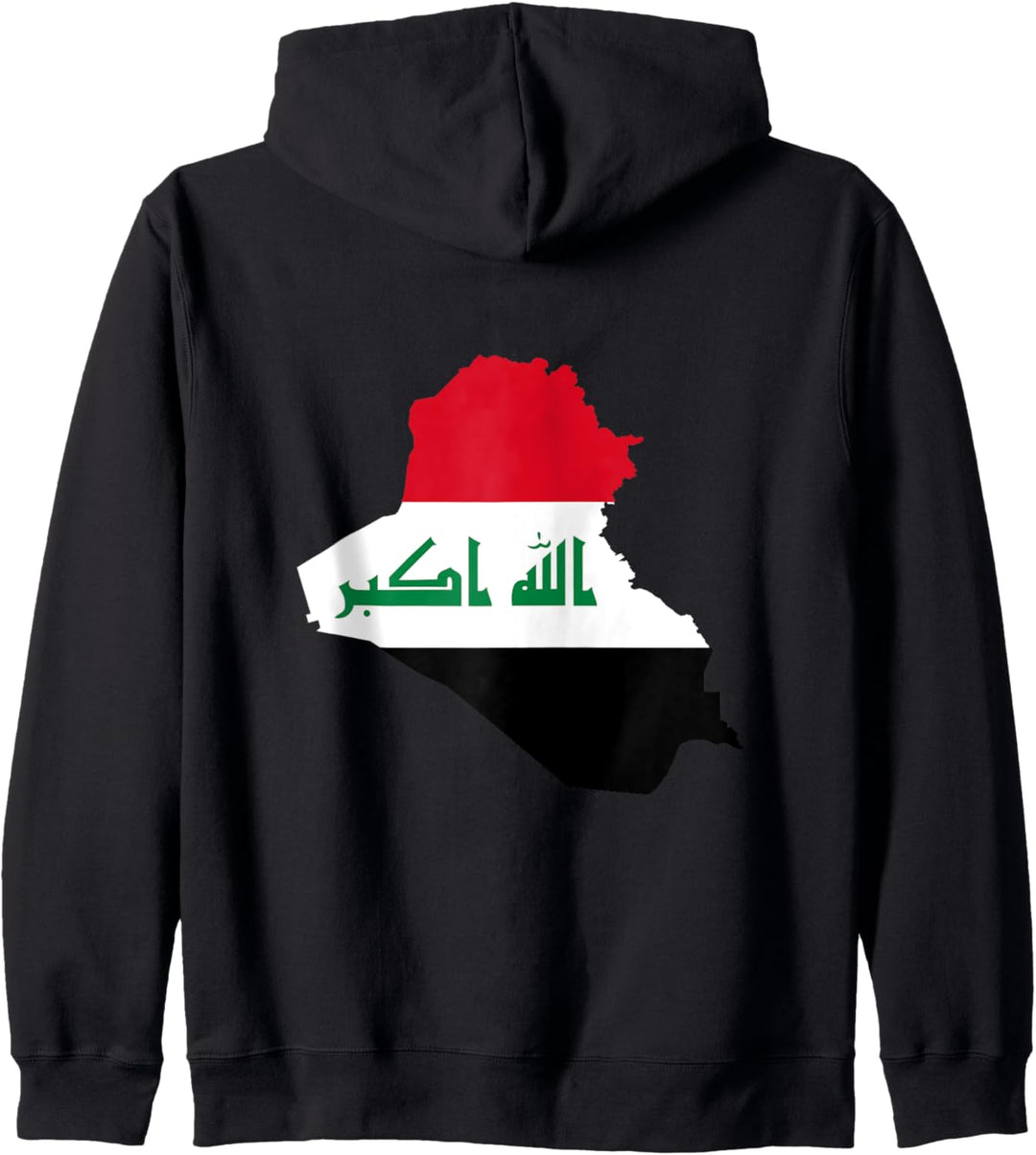 Umriss des Landes Irak auf der Flagge Kapuzenjacke