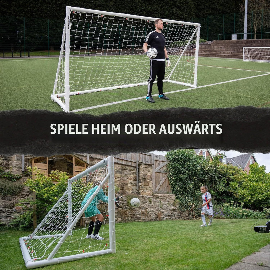 QUICKPLAY Q-Fold Fussballtor | 30 Sekunden Faltbares Fussballtore für Garten Kinder und Erwachsene D