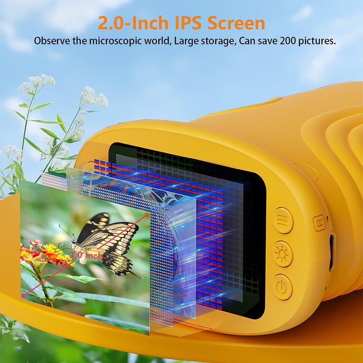 Handy Digital Mikroskop für Kinder, 1080P HD 2.0" Bildschirm Mini-Mikroskop, 1000X USB tragbares Tas